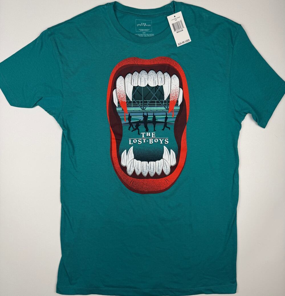 The Lost Boys Vampire Fang Graphic T-Shirt Medium NWT Horror Movie Tee